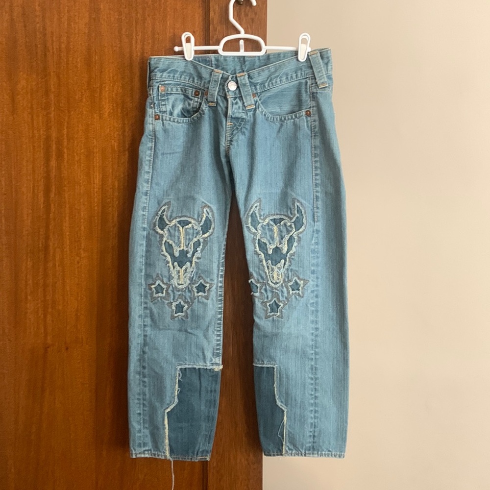 Levi’s Red patchwork jeans